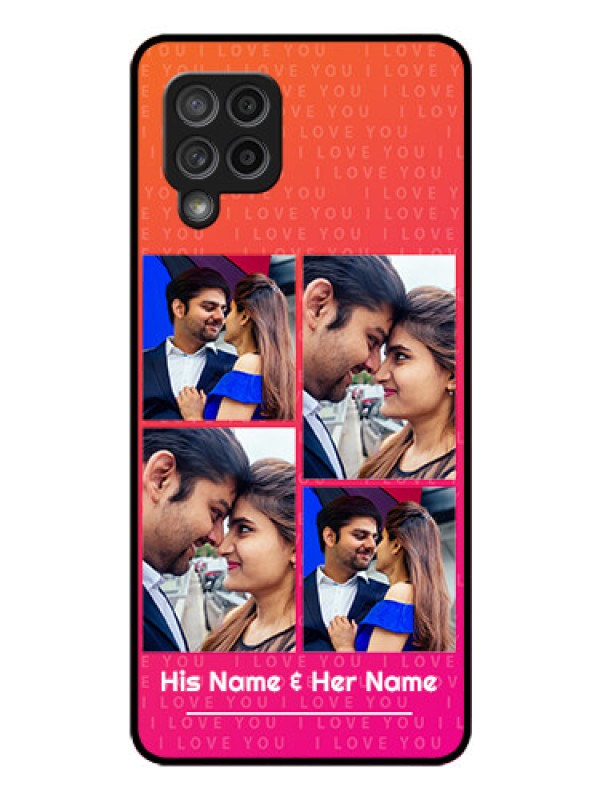 Custom Galaxy M42 5G Custom Glass Phone Case - I Love You Pink Design