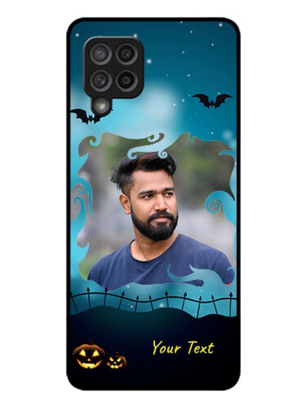 Custom Galaxy M42 5G Custom Glass Phone Case - Halloween frame design