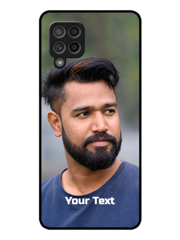 Custom Galaxy M42 5G Glass Mobile Cover: Photo with Text