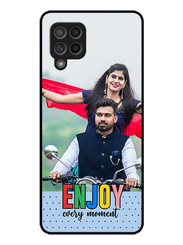 Custom Galaxy M42 5G Photo Printing on Glass Case - Enjoy Every Moment Design