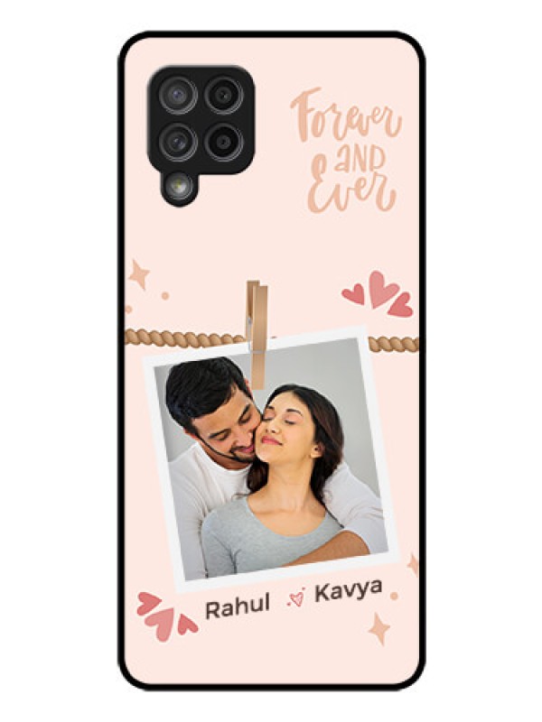 Custom Galaxy M42 5G Custom Glass Phone Case - Forever and ever love Design