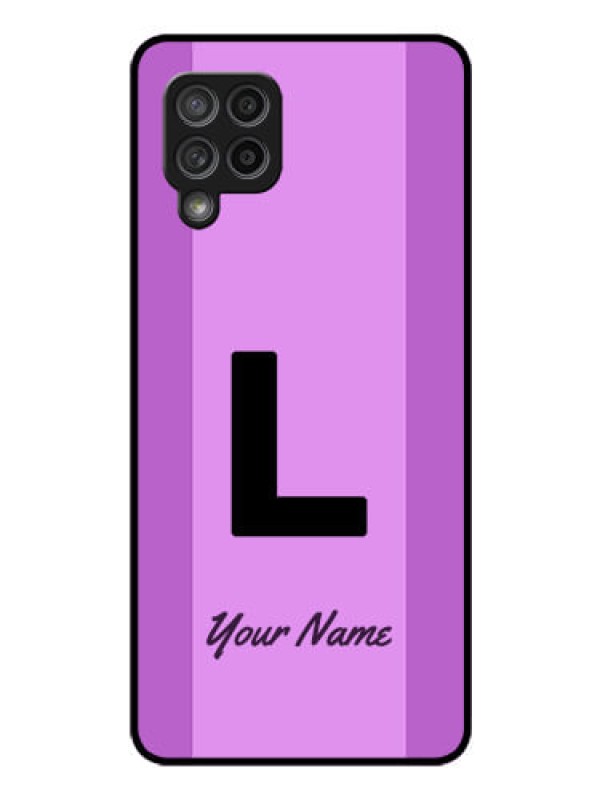 Custom Galaxy M42 5G Custom Glass Phone Case - Tricolor custom text Design
