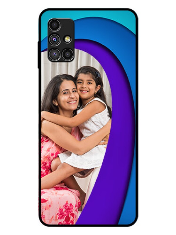 Custom Galaxy M51 Photo Printing on Glass Case  - Simple Pattern Design