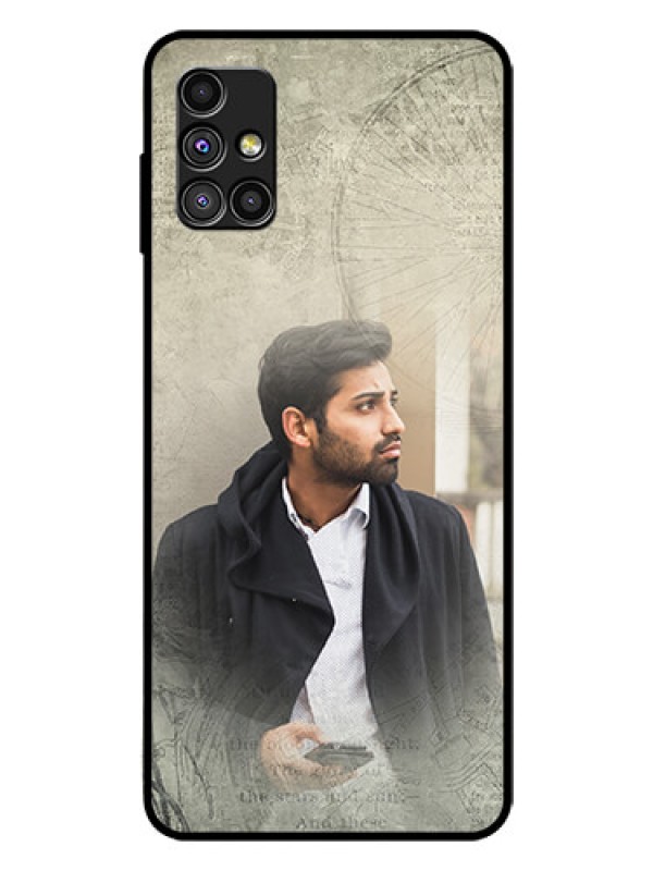 Custom Galaxy M51 Custom Glass Phone Case  - with vintage design