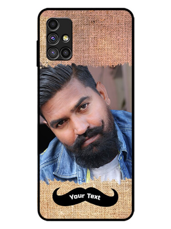 Custom Galaxy M51 Personalized Glass Phone Case  - with Texture Design