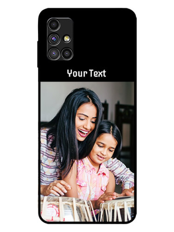 Custom Galaxy M51 Photo with Name on Glass Phone Case
