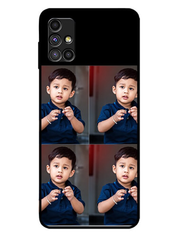 Custom Galaxy M51 4 Image Holder on Glass Mobile Cover
