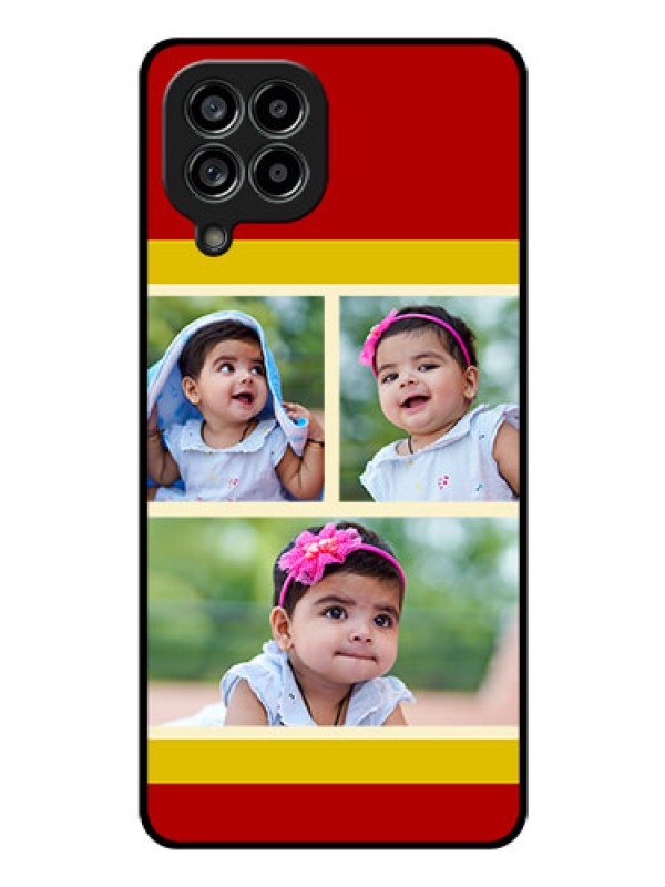 Custom Galaxy M53 5G Custom Glass Mobile Case - Multiple Pic Upload Design