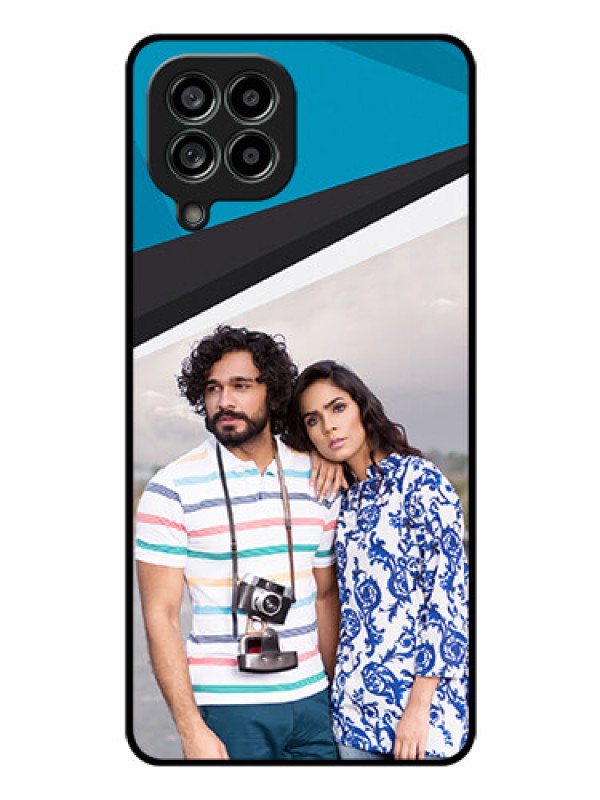 Custom Galaxy M53 5G Photo Printing on Glass Case - Simple Pattern Photo Upload Design
