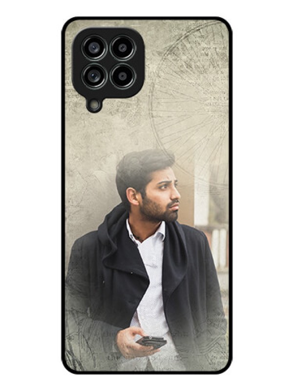 Custom Galaxy M53 5G Custom Glass Phone Case - with vintage design