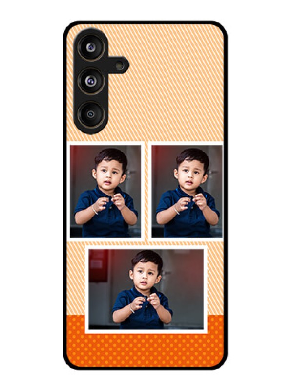 Custom Samsung Galaxy M55 5G Custom Glass Phone CaseBulk Photos Upload Design
