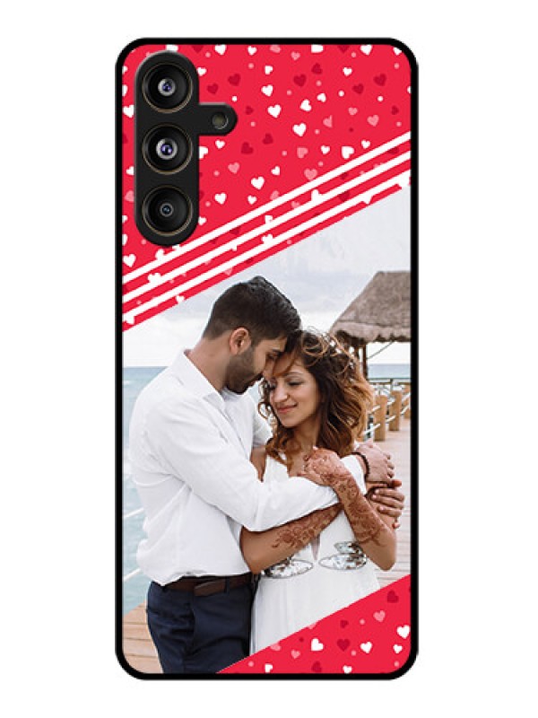 Custom Samsung Galaxy M55 5G Custom Glass Phone CaseValentines Gift Design