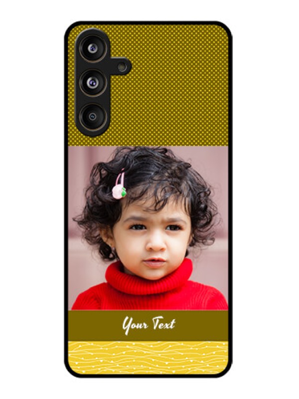 Custom Samsung Galaxy M55 5G Custom Glass Phone CaseSimple Green Color Design