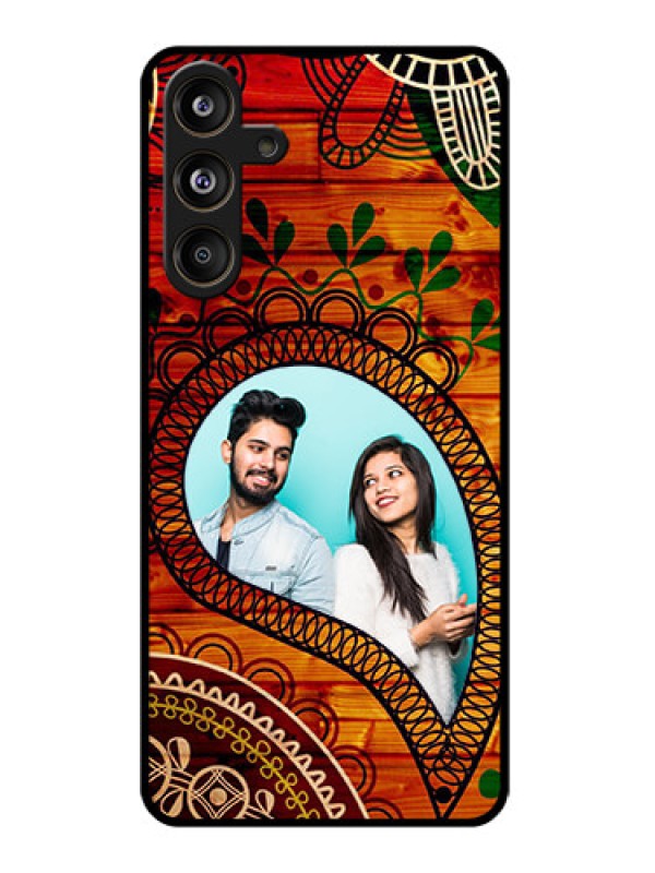 Custom Samsung Galaxy M55 5G Custom Glass Phone CaseAbstract Colorful Design