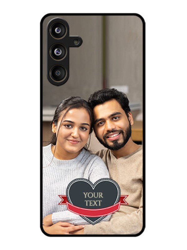 Custom Samsung Galaxy M55 5G Custom Glass Phone CaseJust Married Couple Design