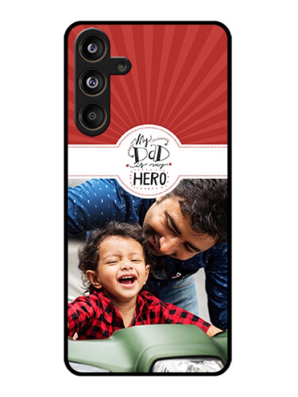 Custom Samsung Galaxy M55 5G Custom Glass Phone CaseMy Dad Hero Design