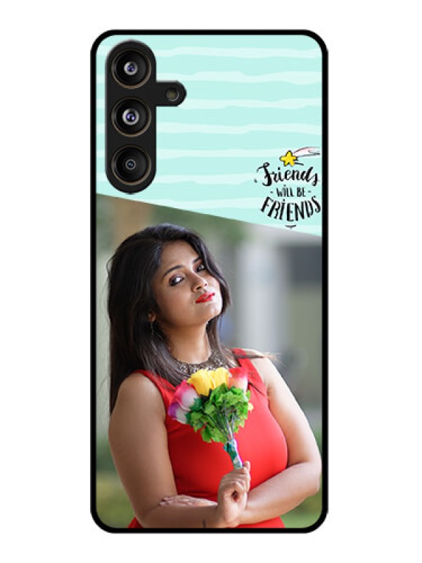 Custom Samsung Galaxy M55 5G Custom Glass Phone CaseFriends Picture Icon Design