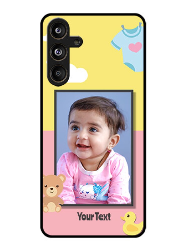 Custom Samsung Galaxy M55 5G Custom Glass Phone CaseKids 2 Color Design