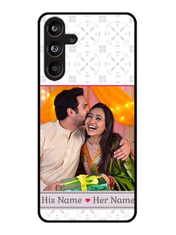 Custom Samsung Galaxy M55 5G Custom Glass Phone CaseWith Photo And Ethnic Design