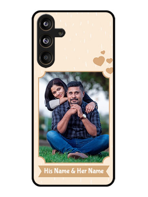 Custom Samsung Galaxy M55 5G Custom Glass Phone CaseWith Confetti Love Design