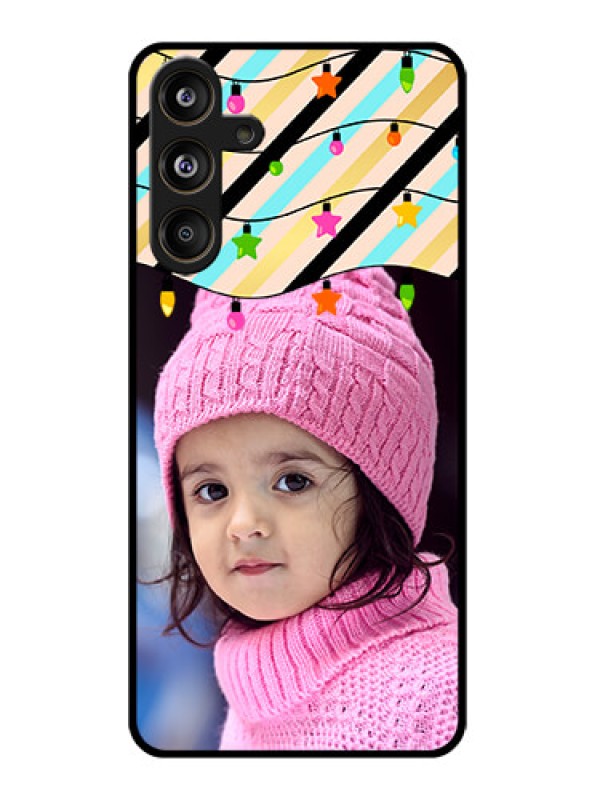 Custom Samsung Galaxy M55 5G Custom Glass Phone CaseLights Hanging Design