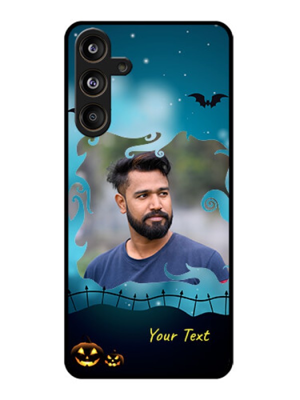 Custom Samsung Galaxy M55 5G Custom Glass Phone CaseHalloween Frame Design