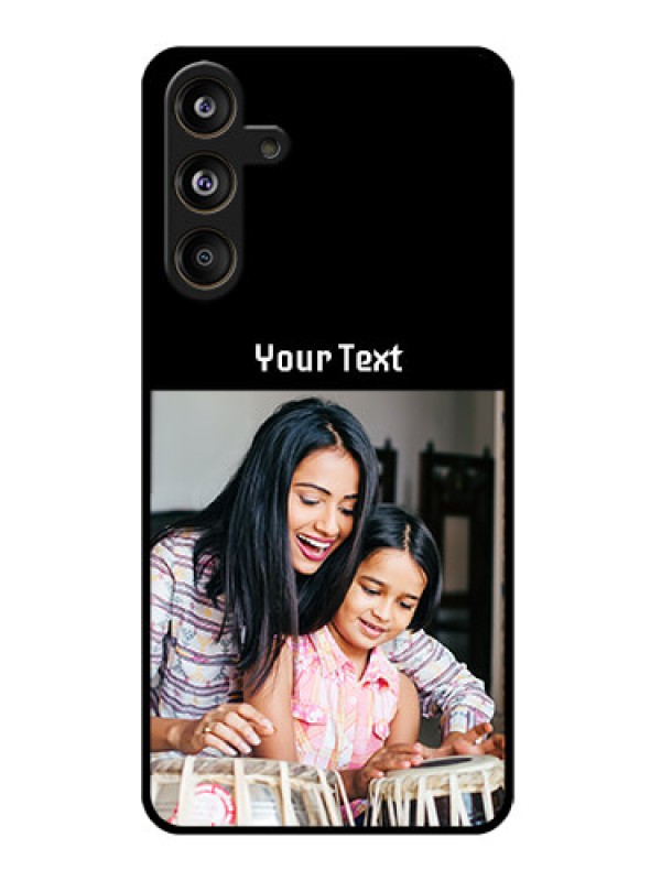 Custom Samsung Galaxy M55 5G Custom Glass Phone CasePhoto With Name Design