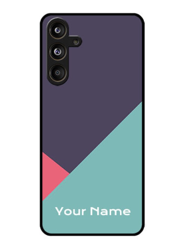 Custom Samsung Galaxy M55 5G Custom Glass Phone CaseTri Color Abstract Design