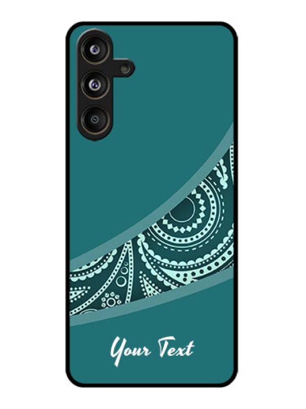 Custom Samsung Galaxy M55 5G Custom Glass Phone CaseSemi Visible Floral Design