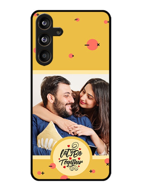 Custom Samsung Galaxy M55 5G Custom Glass Phone CaseLets Be Together Design