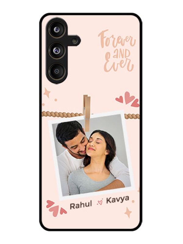 Custom Samsung Galaxy M55 5G Custom Glass Phone CaseForever And Ever Love Design