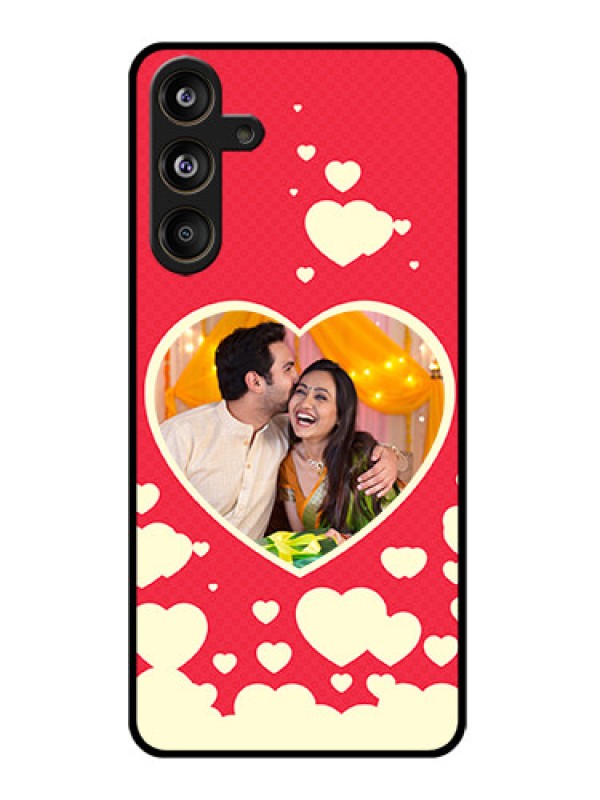 Custom Galaxy M55s 5G Custom Glass Phone Case - Love Symbols Phone Cover Design