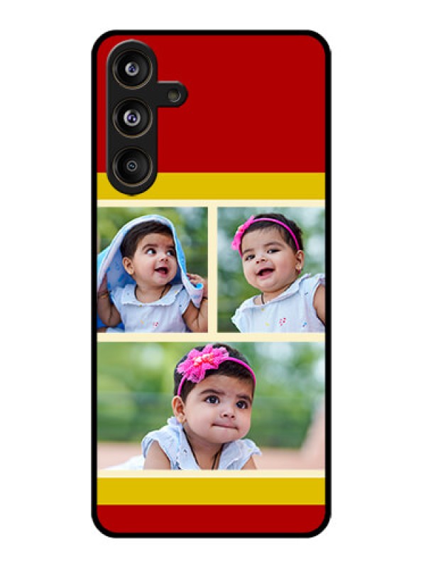 Custom Galaxy M55s 5G Custom Glass Phone Case - Multiple Pic Upload Design