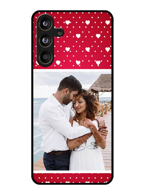 Custom Galaxy M55s 5G Custom Glass Phone Case - Hearts Mobile Case Design