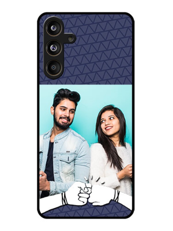 Custom Galaxy M55s 5G Custom Glass Phone Case - With Best Friends Design