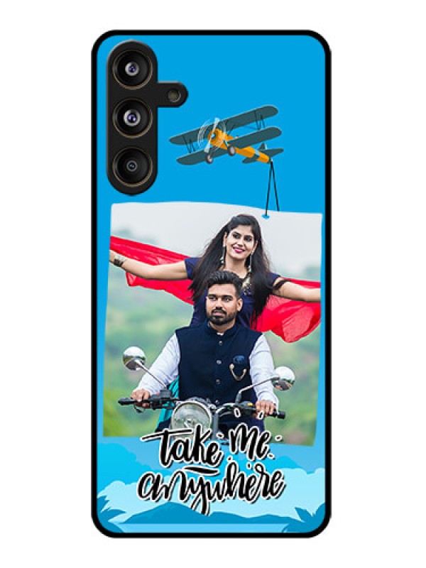 Custom Galaxy M55s 5G Custom Glass Phone Case - Traveller Design
