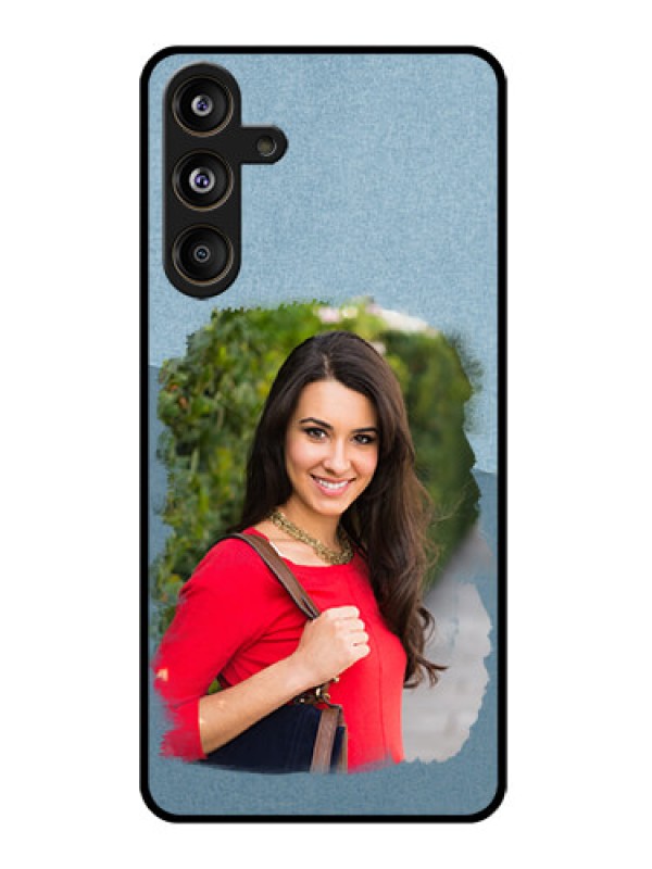 Custom Galaxy M55s 5G Custom Glass Phone Case - Grunge Line Art Design