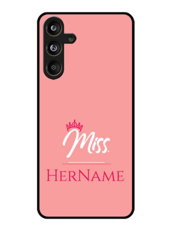 Custom Galaxy M55s 5G Custom Glass Phone Case - Mrs With Name Design
