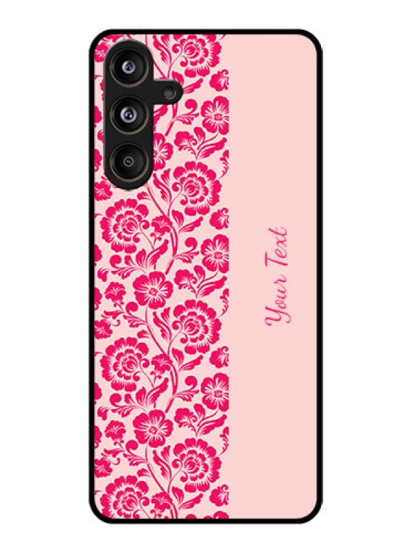 Custom Galaxy M55s 5G Custom Glass Phone Case - Attractive Floral Pattern Design