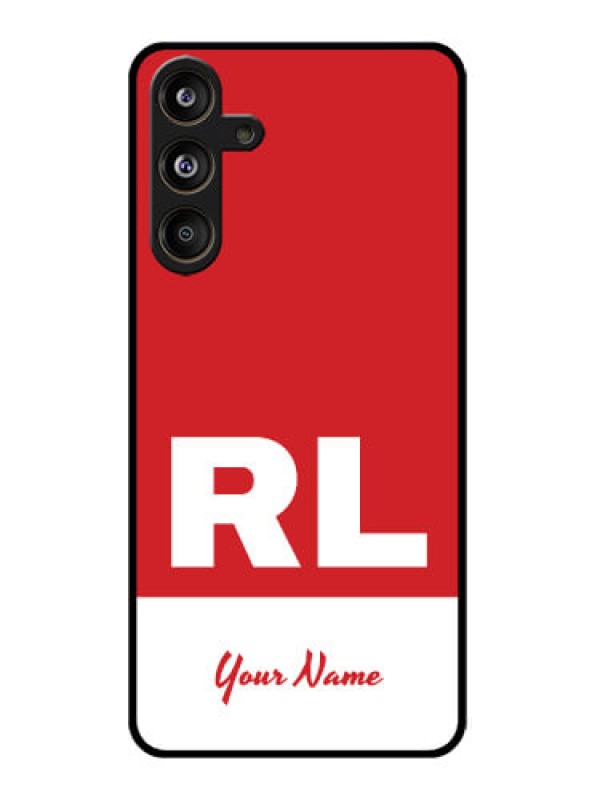 Custom Galaxy M55s 5G Custom Glass Phone Case - Dual Tone Custom Text Design