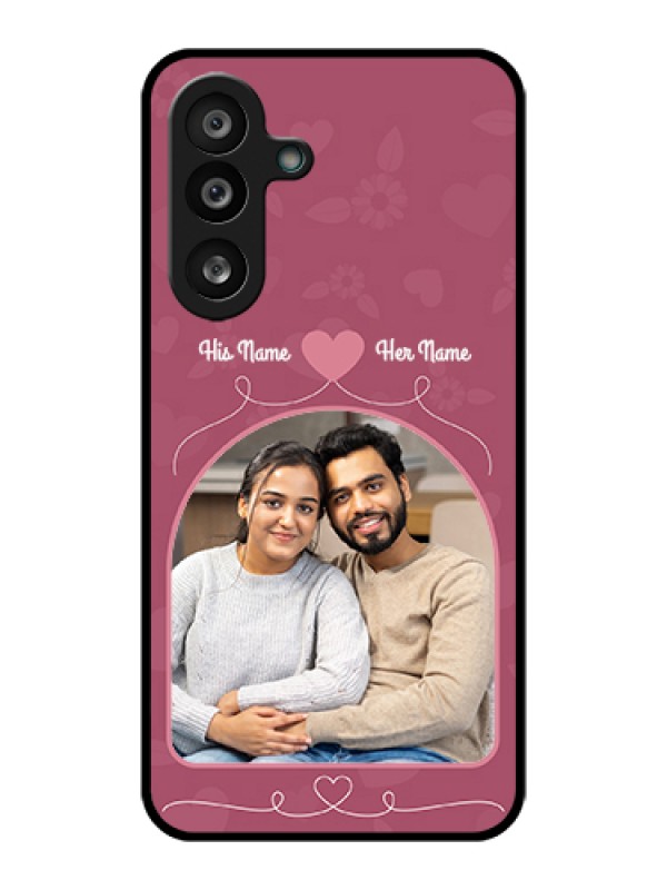 Custom Samsung Galaxy M56 5G Custom Glass Phone Case - Love Floral Design