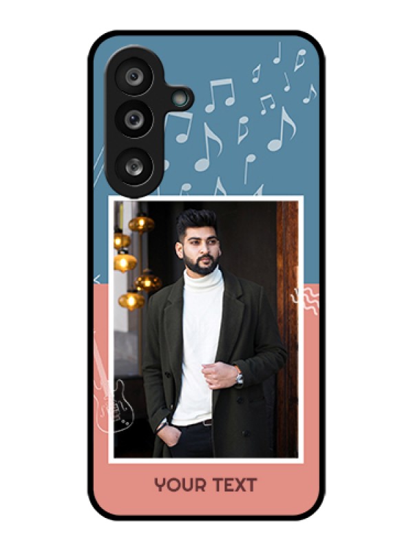 Custom Samsung Galaxy M56 5G Custom Glass Phone Case - With Color Musical Note Design