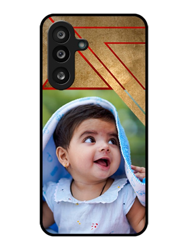 Custom Samsung Galaxy M56 5G Custom Glass Phone Case - Gradient Abstract Texture Design
