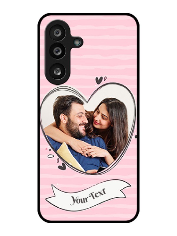 Custom Samsung Galaxy M56 5G Custom Glass Phone Case - Vintage Heart Design