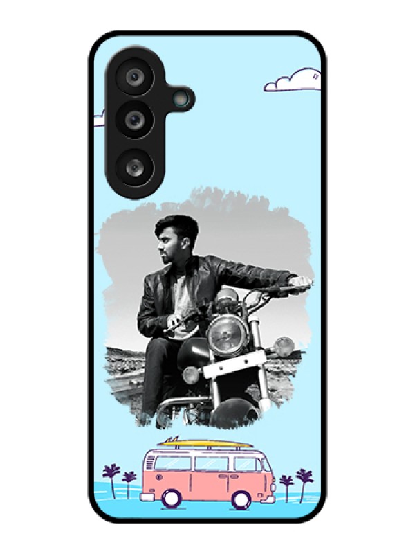 Custom Samsung Galaxy M56 5G Custom Glass Phone Case - Travel & Adventure Design