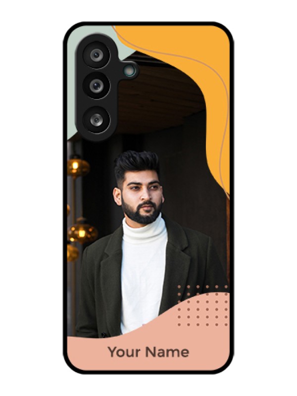 Custom Samsung Galaxy M56 5G Custom Glass Phone Case - Tri - Coloured Overlay Design