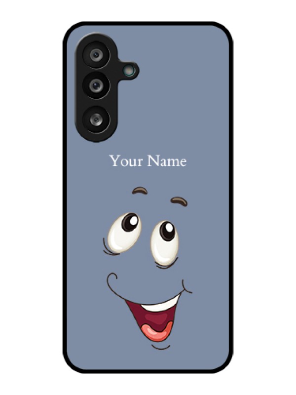 Custom Samsung Galaxy M56 5G Custom Glass Phone Case - Laughing Cartoon Face Design