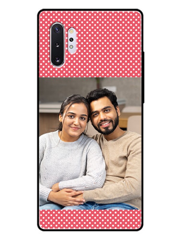 Custom Samsung Galaxy Note 10 Plus Custom Glass Phone Case  - White Dotted Design