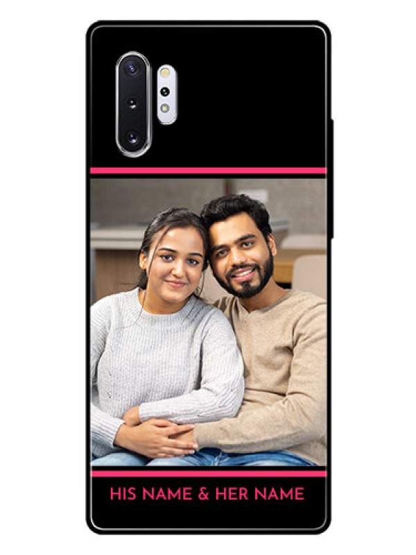 Custom Samsung Galaxy Note 10 Plus Custom Glass Mobile Case  - with Add Text Design