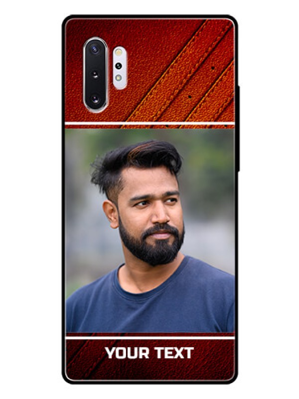 Custom Samsung Galaxy Note 10 Plus Personalized Glass Phone Case  - Leather Phone Case Design